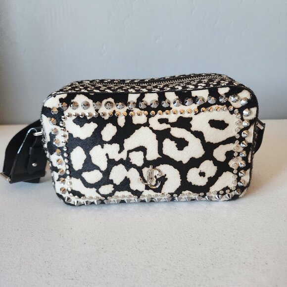 Jimmy Choo Studded Calf Hair Camera Bag "EUC" - Picture 4 of 16